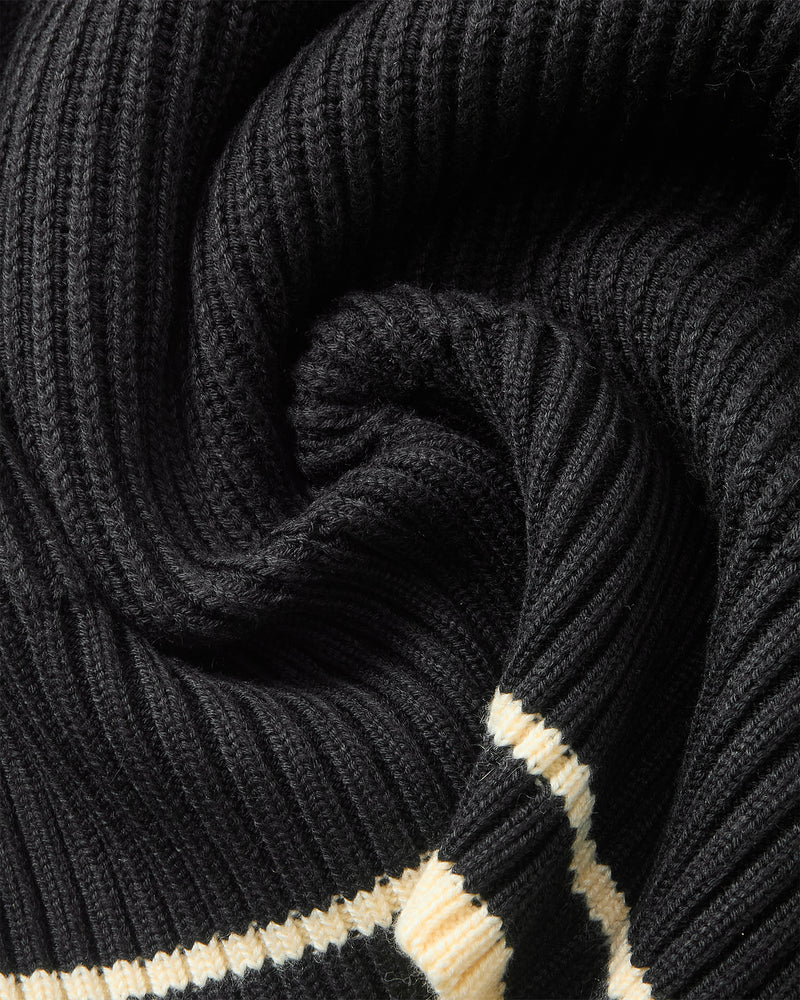 Ying-Yang Quarter-Zip Knit Black