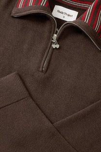 The Consultant Quarter-Zip Knit Brown