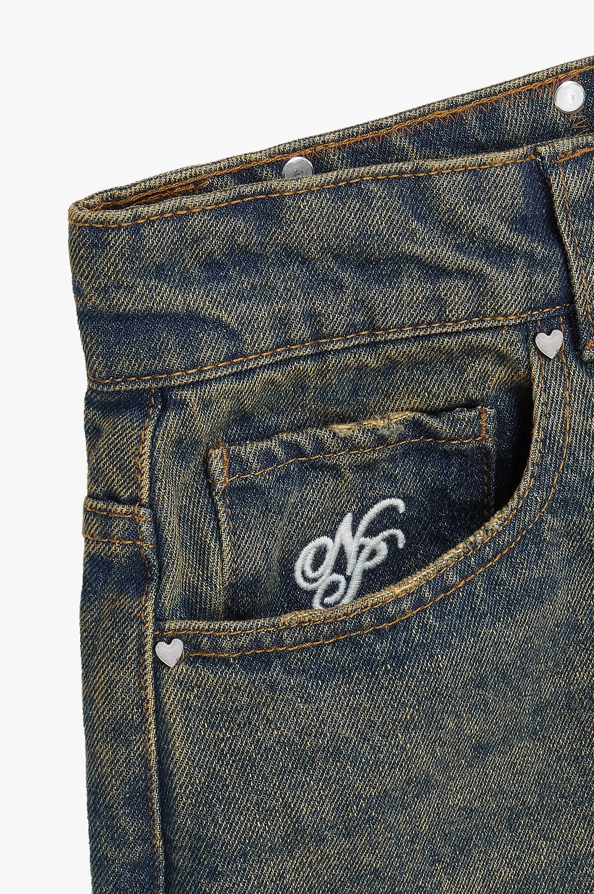 Basic Straight Jeans Dirty Wash