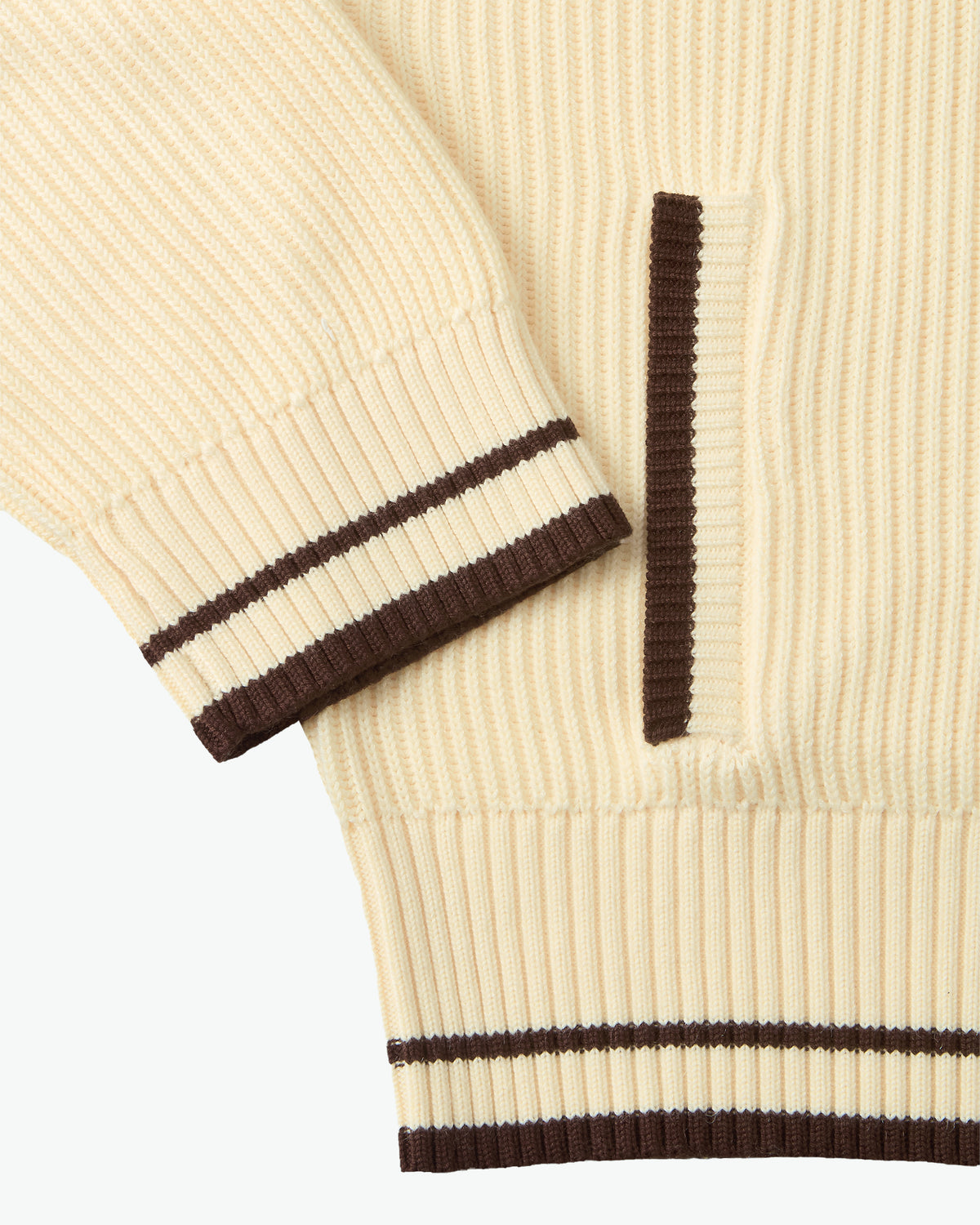 Ying-Yang Quarter-Zip Knit Off-white