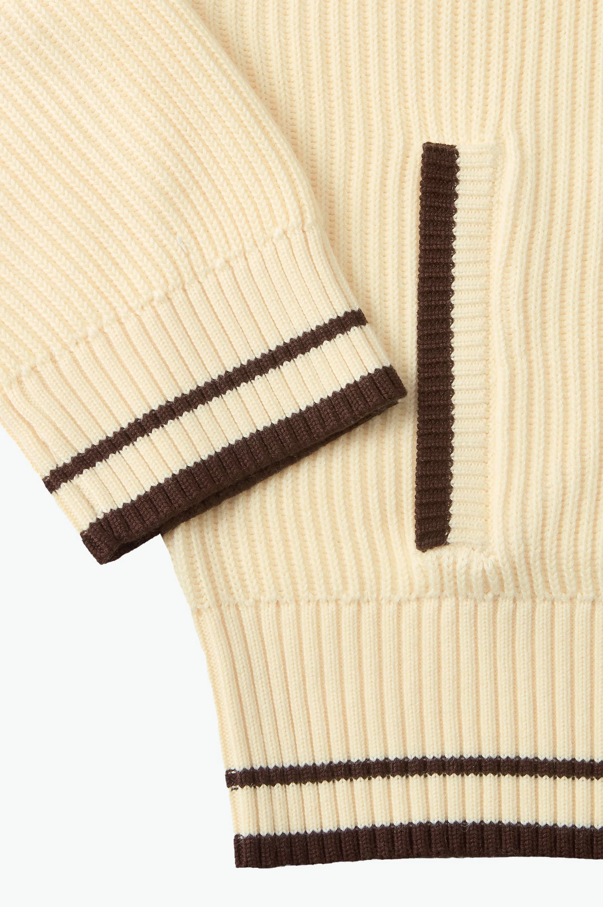 Ying-Yang Quarter-Zip Knit Off-white