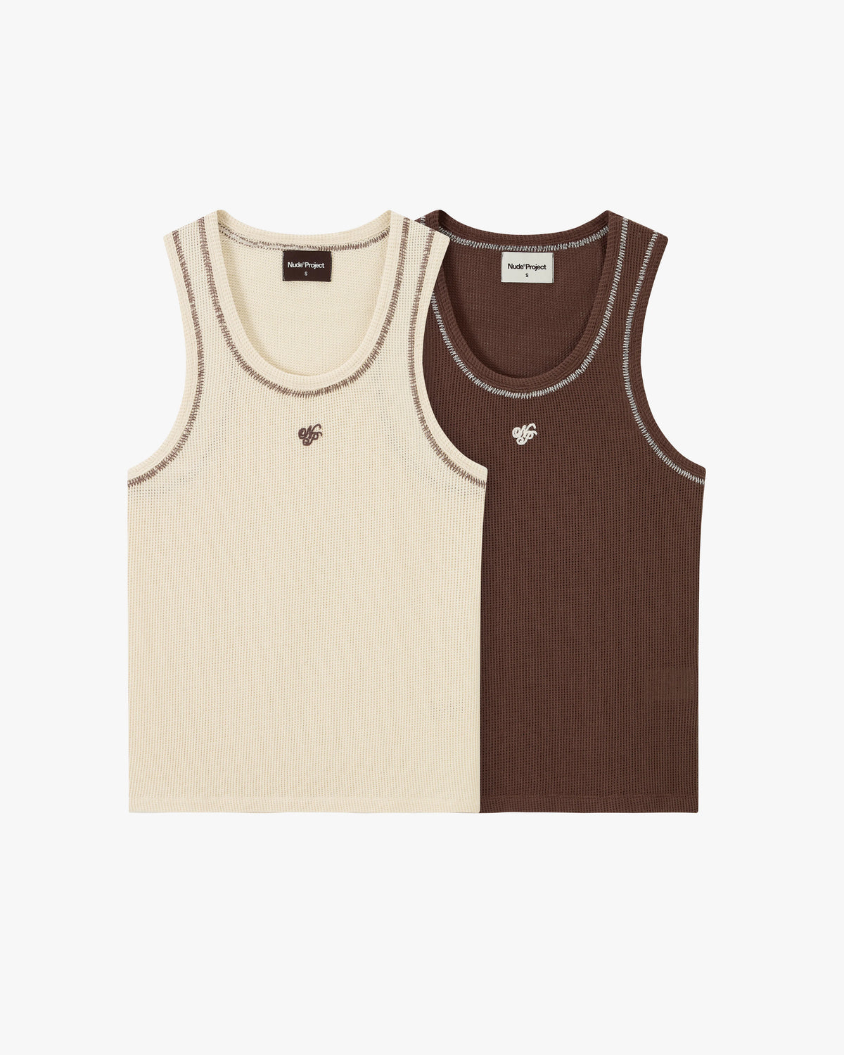 Contrast Stitch Tank Top 2xPack