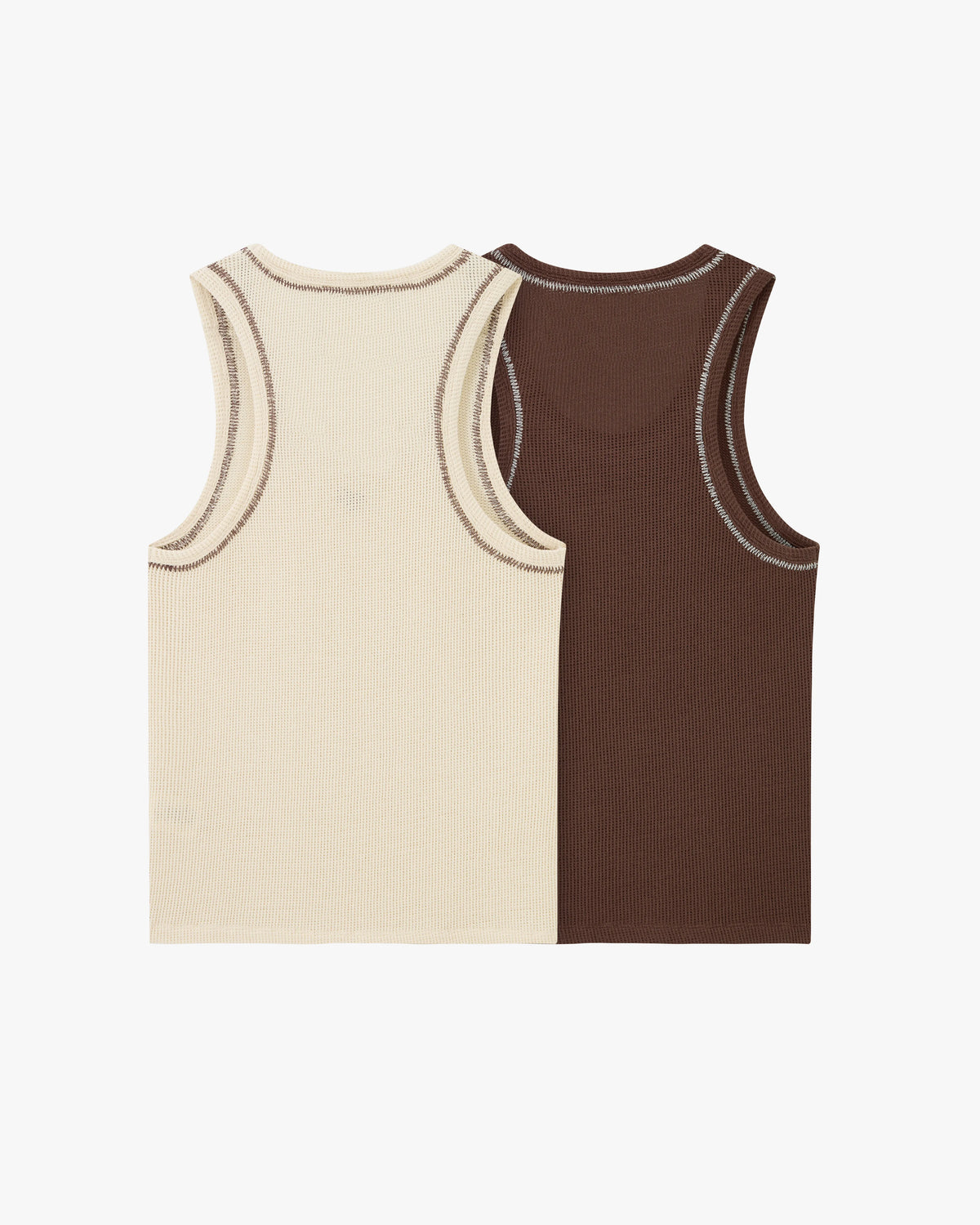 Contrast Stitch Tank Top 2xPack