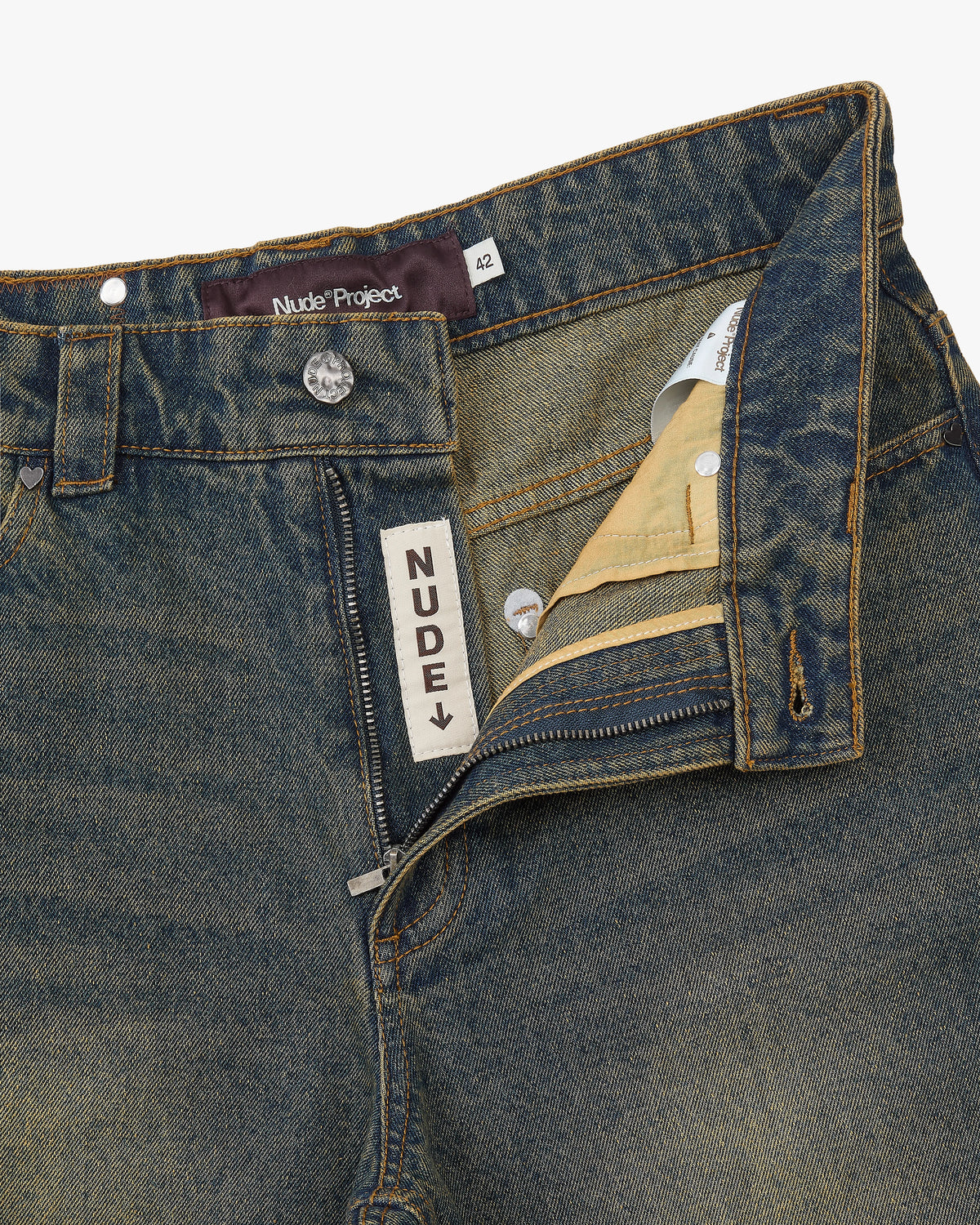 Basic Straight Jeans Dirty Wash