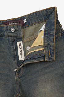 Basic Straight Jeans Dirty Wash