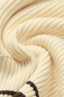 Ying-Yang Quarter-Zip Knit Off-white