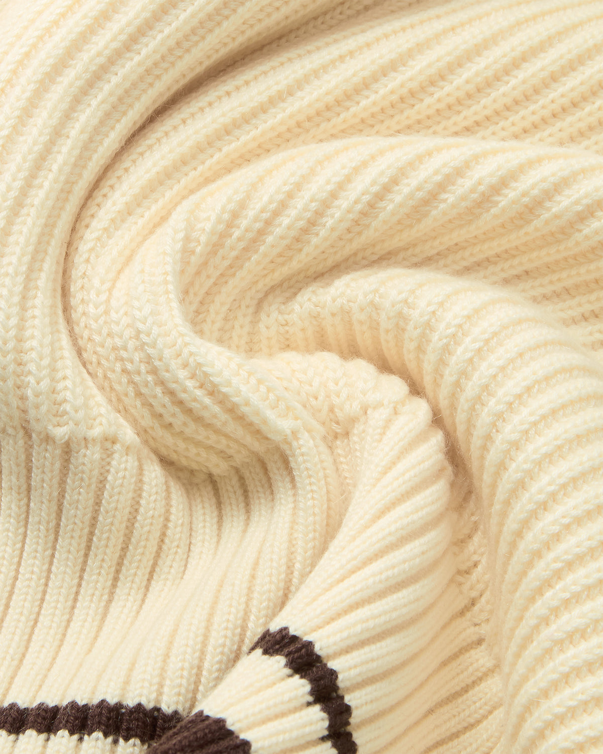 Ying-Yang Quarter-Zip Knit Off-white