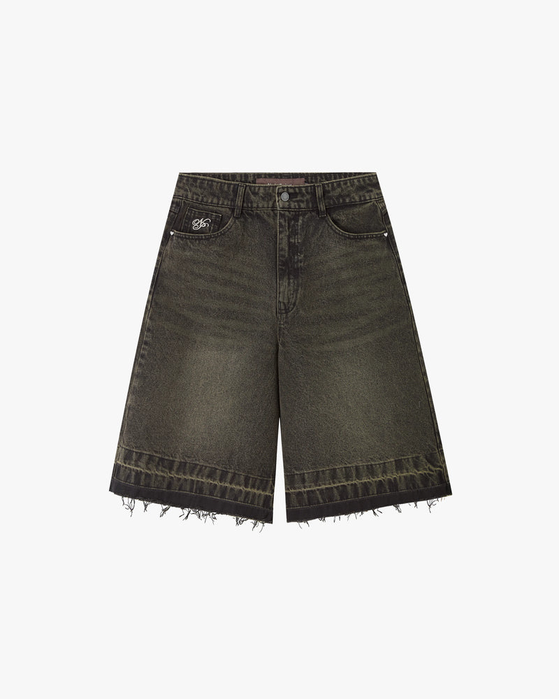 Old Baggy Denim Shorts Black