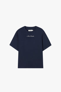 Peach Tee Navy