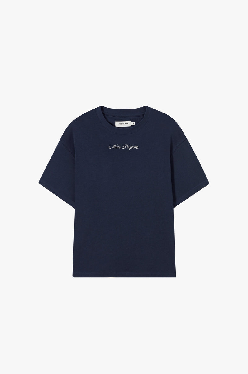 Peach Tee Navy