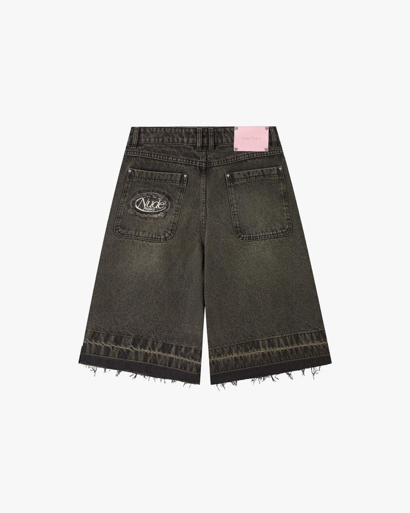 Old Baggy Denim Shorts Black