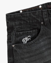 Basic Straight Jeans Black