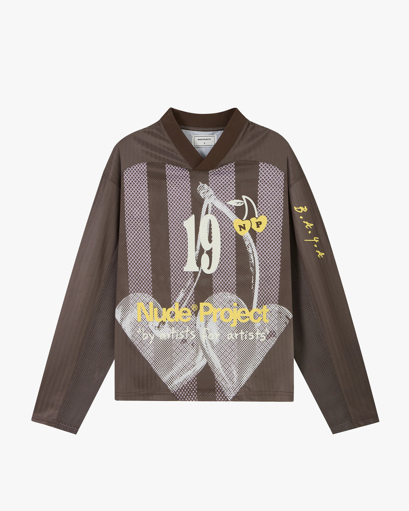 Paolo Football Long-Sleeve Tee Brown