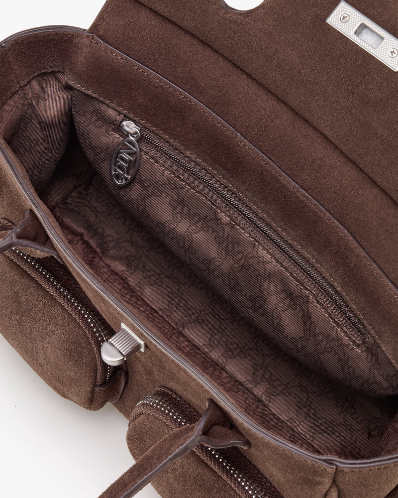 Aiko Real Suede Bag Brown
