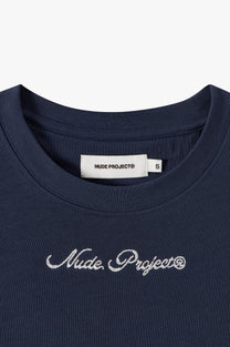 Peach Tee Navy