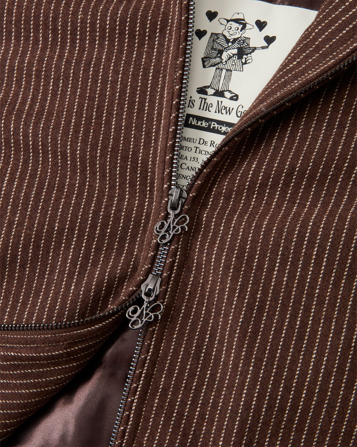 Chaqueta Bomber Con Cremallera Wool Marrón