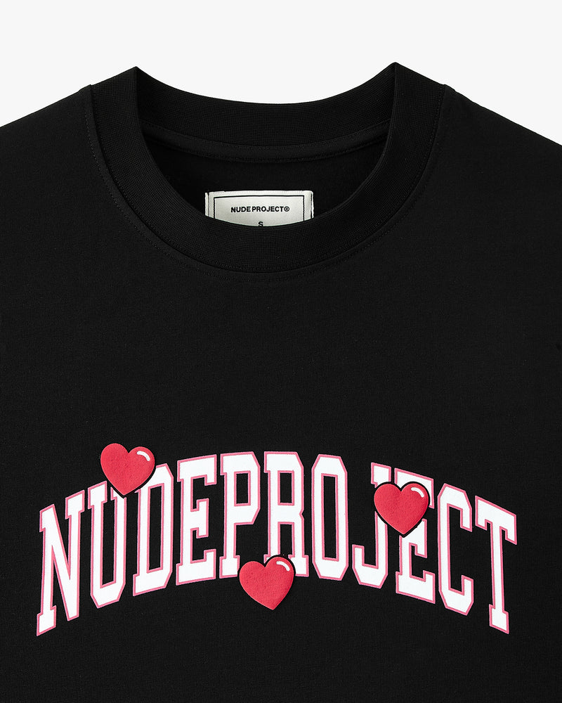 Varsity Hearts Tee Black