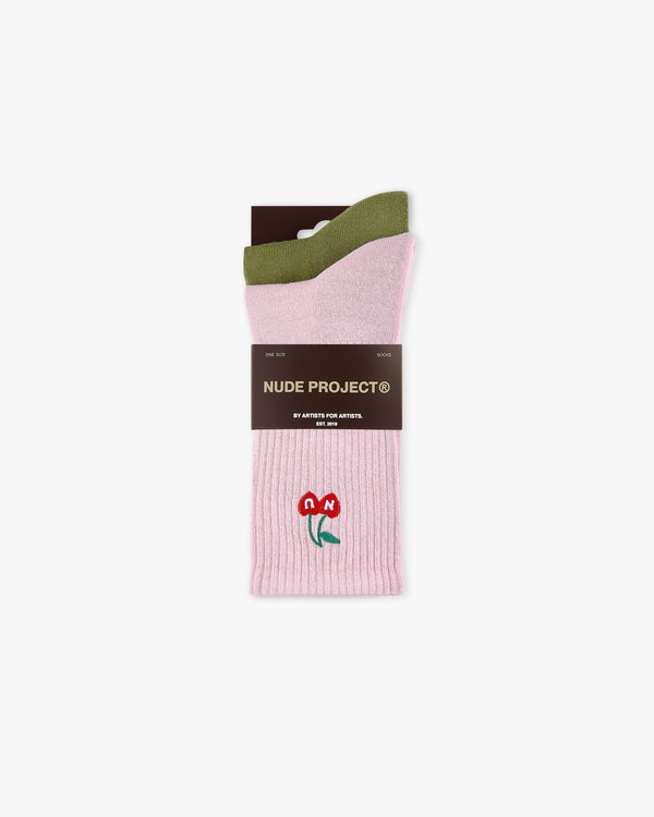 2X DREAMS SOCKS PINK/ GREEN