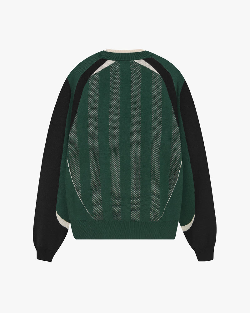 Grass Football Knit Sweater Green