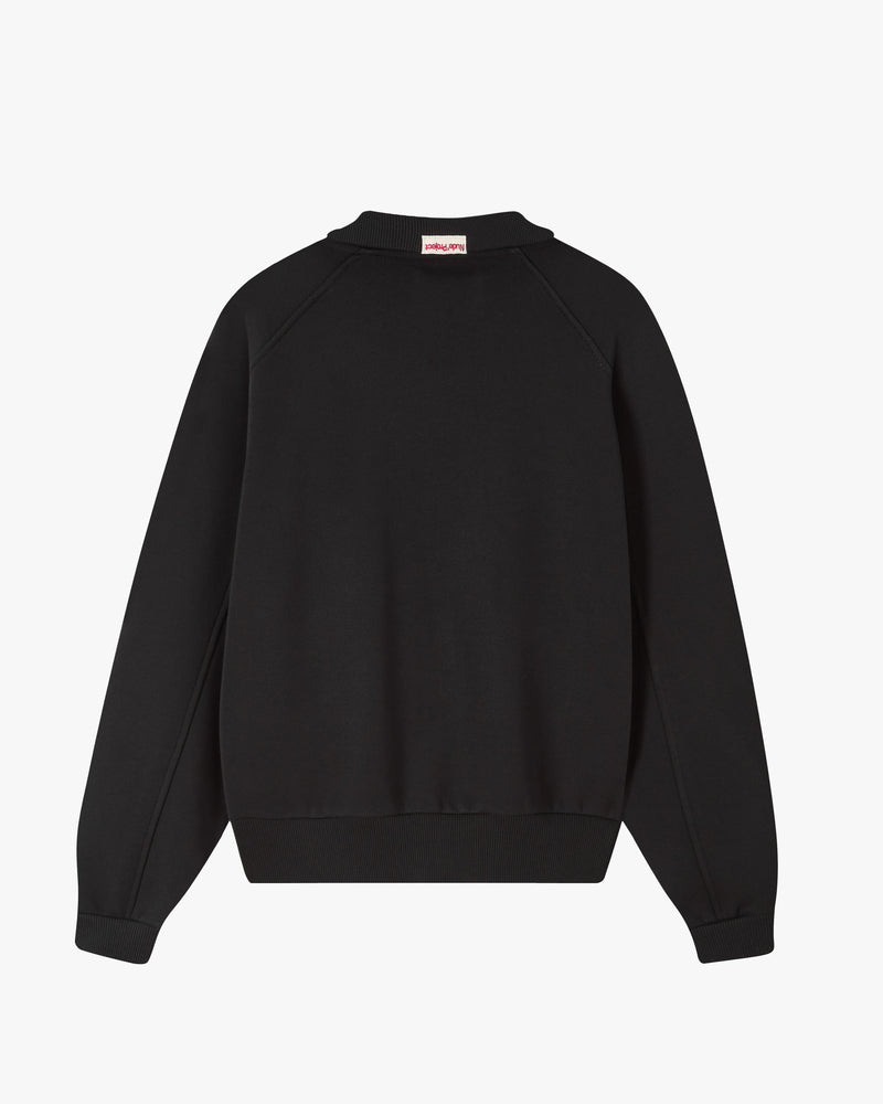 Basic Cherry Quarter-Zip Black