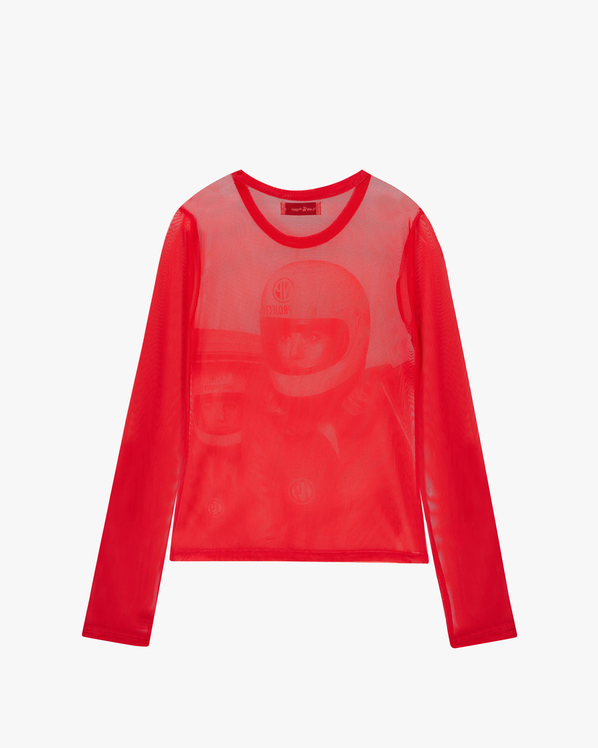 Rally Mesh Long-Sleeve Tee Red