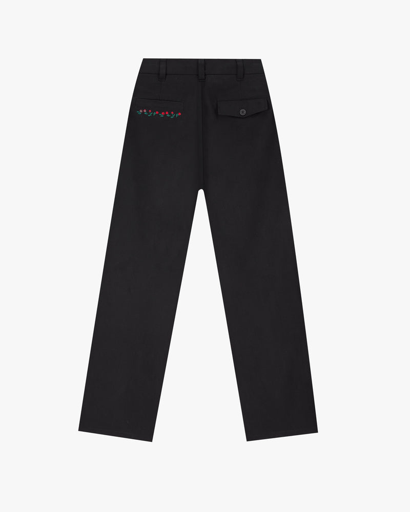Vinyl Chino Pants Black