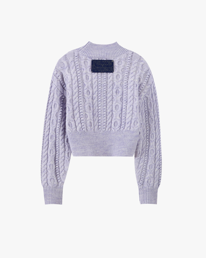 Osa Cable Knit Sweater Lilac