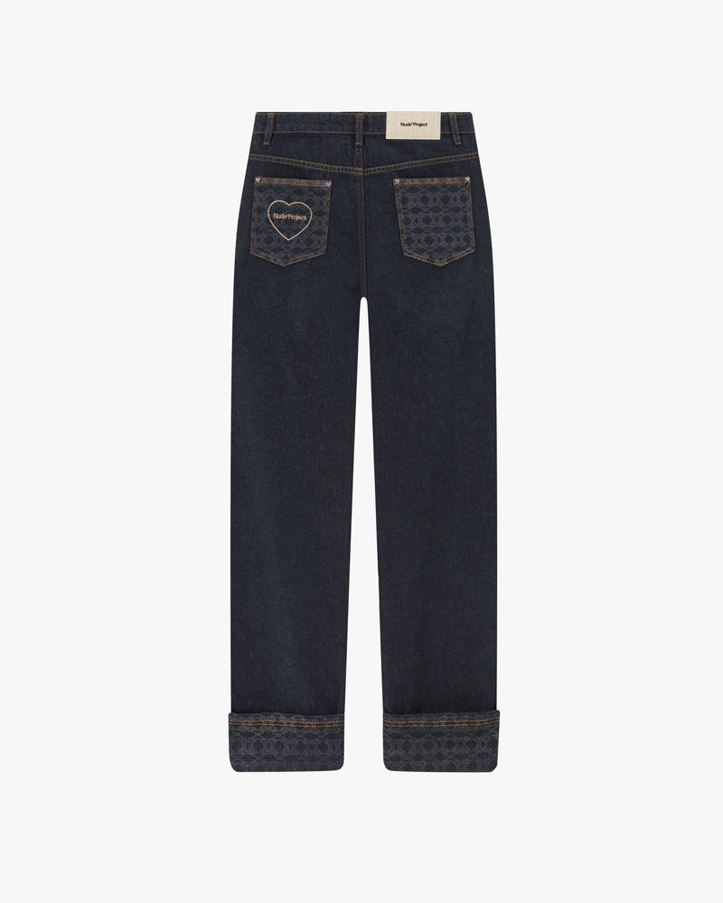Basic Straight Jeans Laser