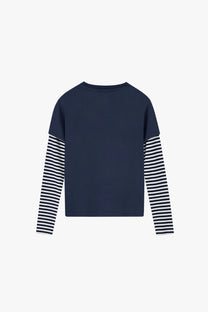 Britpop Double-Layer Long-Sleeve Tee
