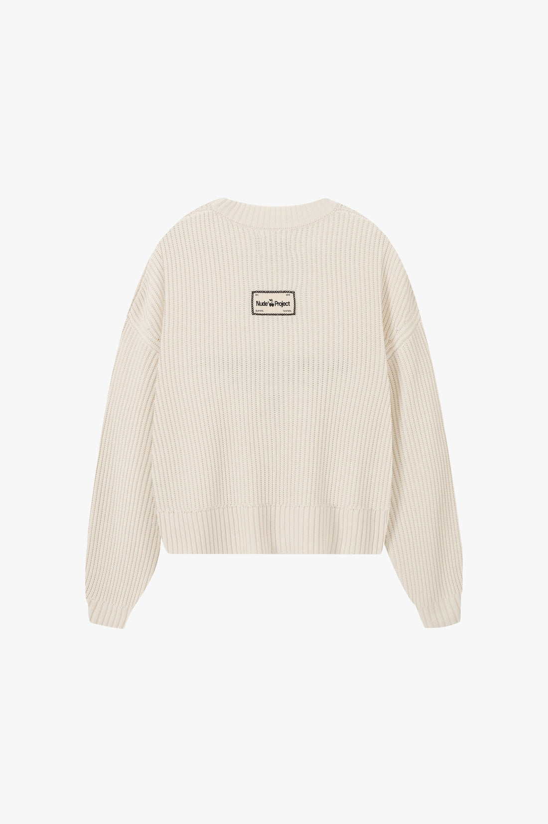 Wavy Knit Sweater Ivory