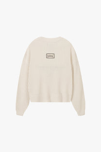 Wavy Knit Sweater Ivory