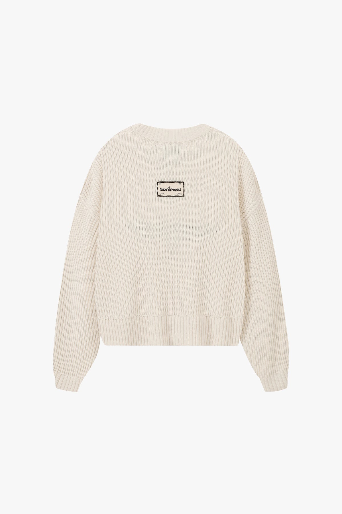 Wavy Knit Sweater Ivory