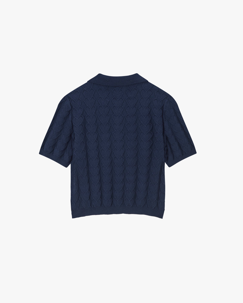 Cora Knit Polo Navy