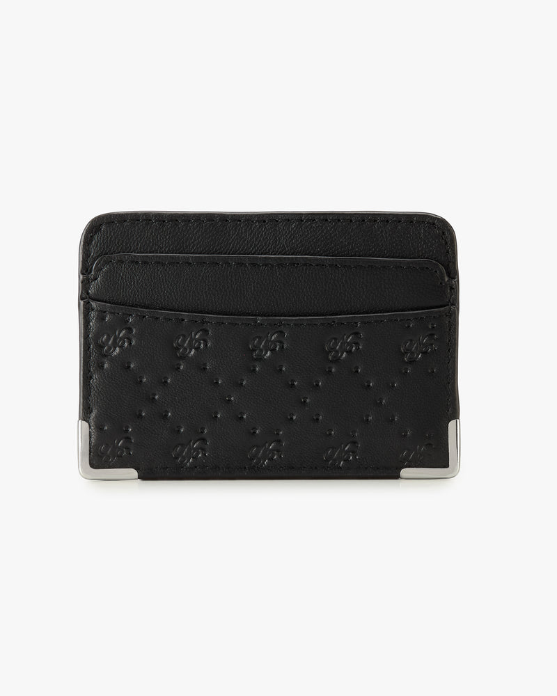 Rose Leather Cardholder Black