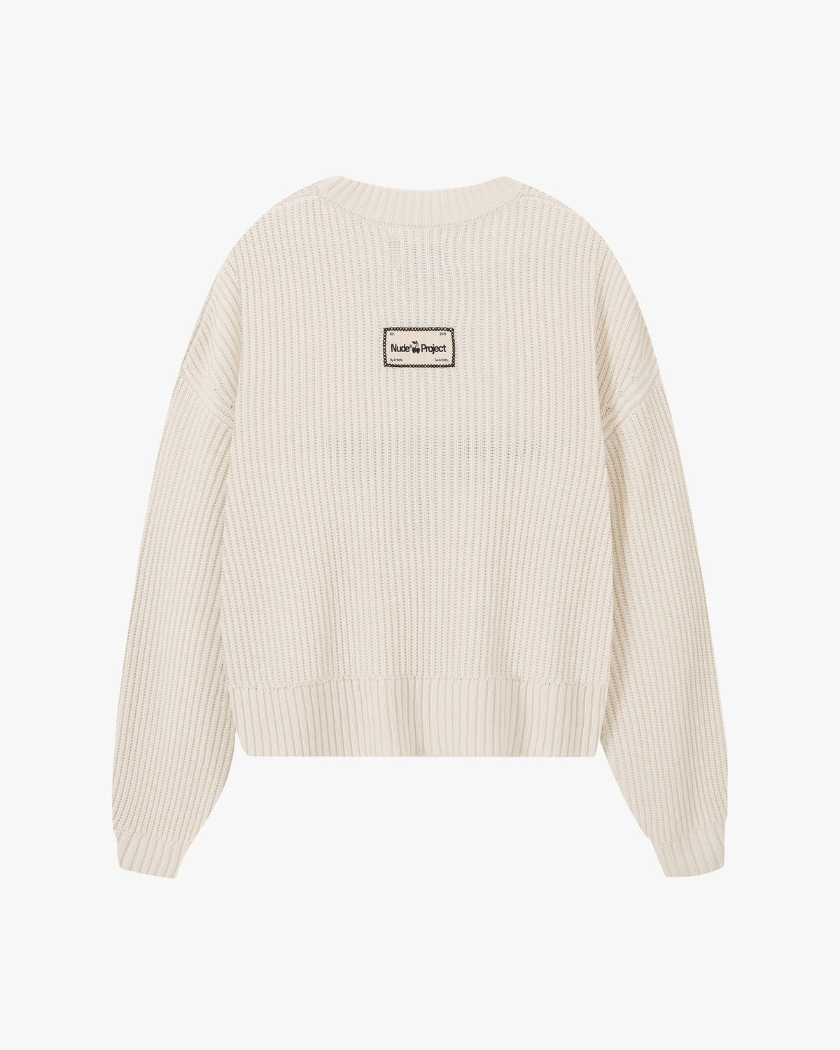 Wavy Knit Sweater Ivory
