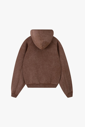 Solid Hoodie Brown