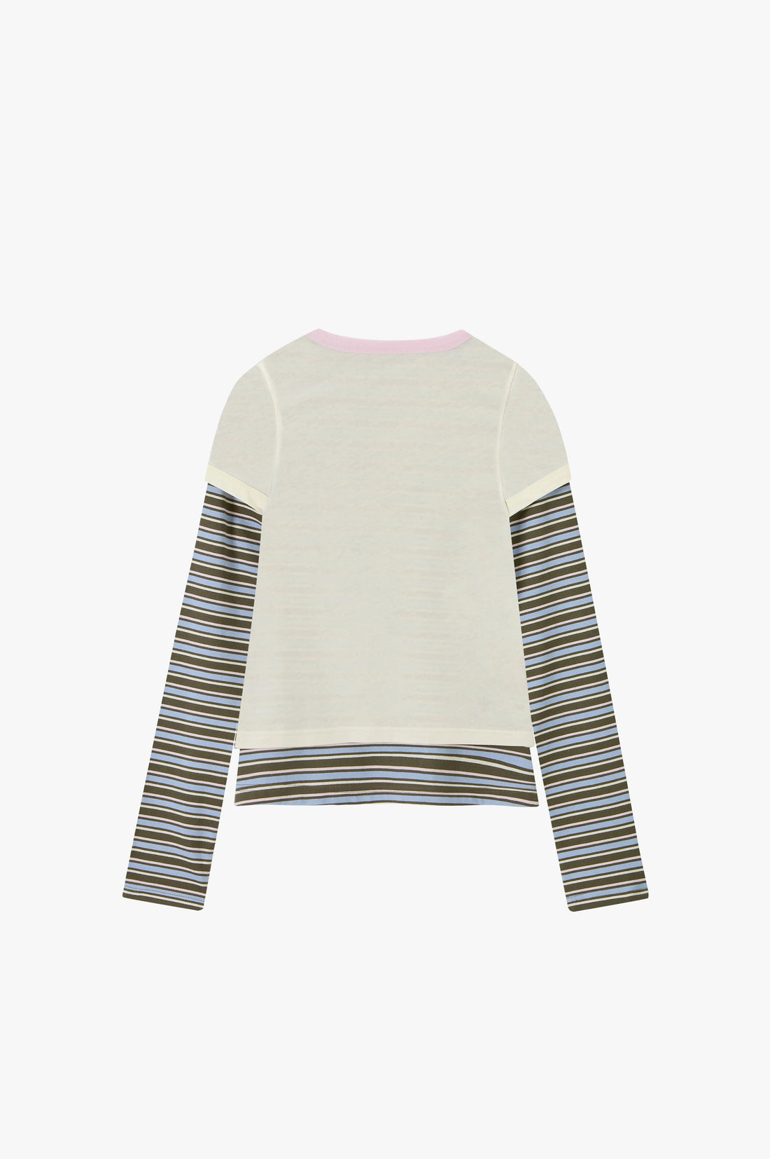 Striped Double Layer Long-Sleeve Tee