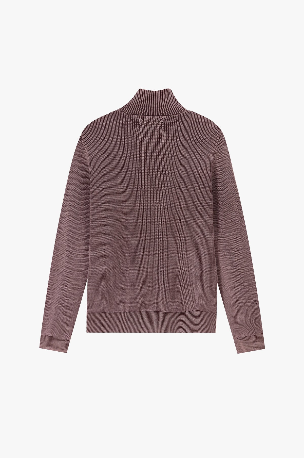 Shady Knit Zip-Up Cardigan Brown