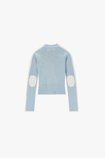 Cherries Full-Zip Knit Light Blue