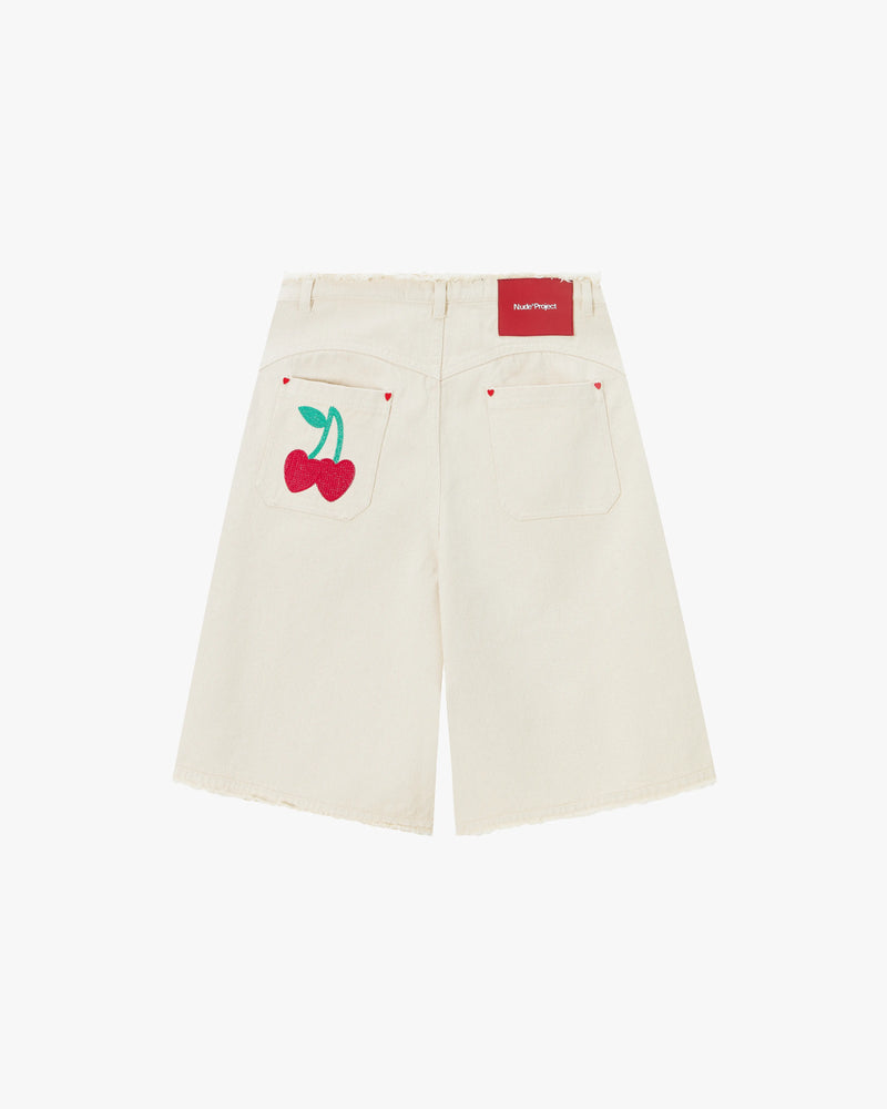 Cherry Crew Raw Denim Jorts