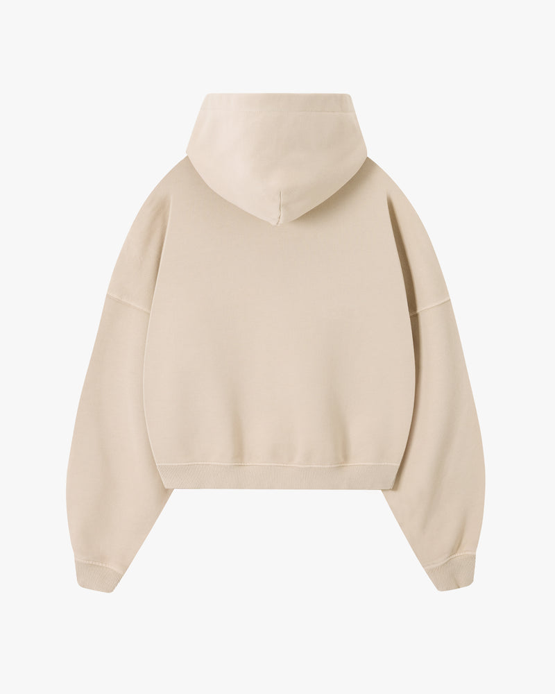Box Logo Hoodie Beige