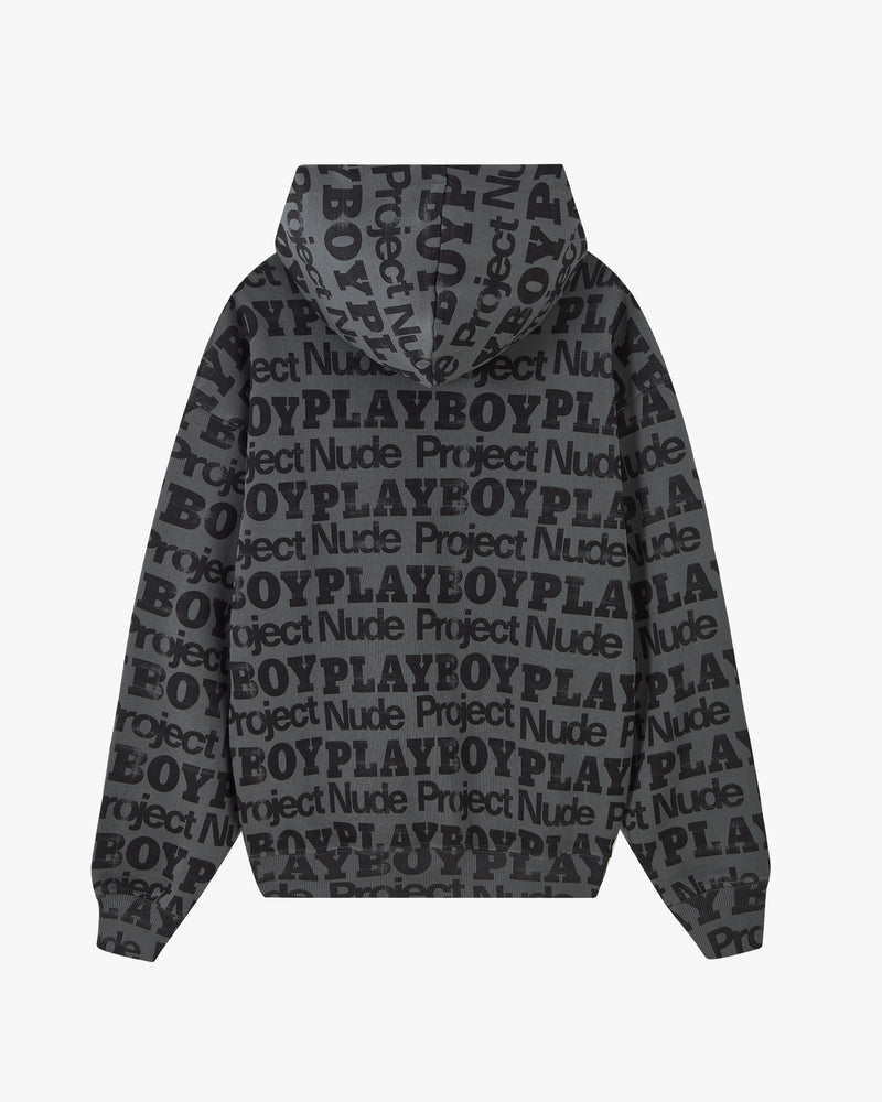 Playboy Print Hoodie Ash
