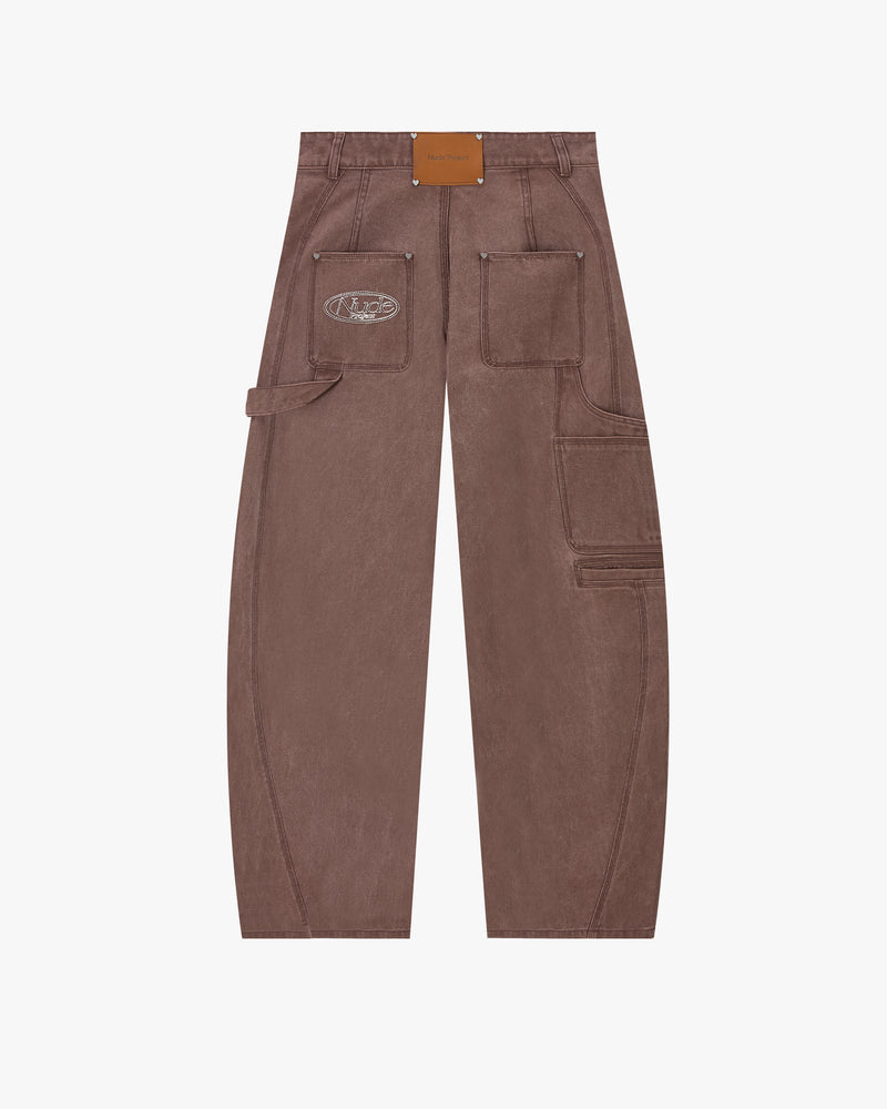 Worker Barrel Carpenter Jeans Brown