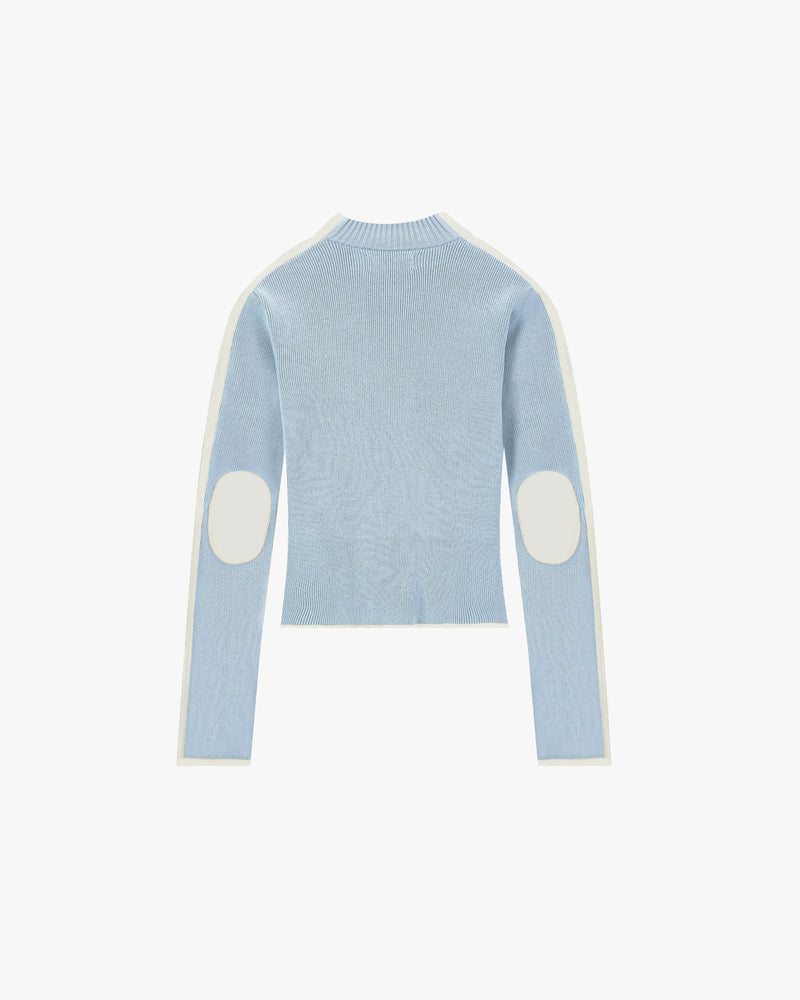 Cherries Full-Zip Knit Light Blue