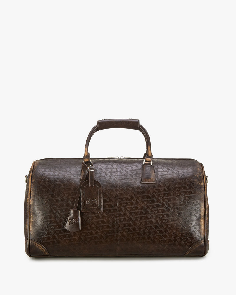 Metal Barrel Bag Brown