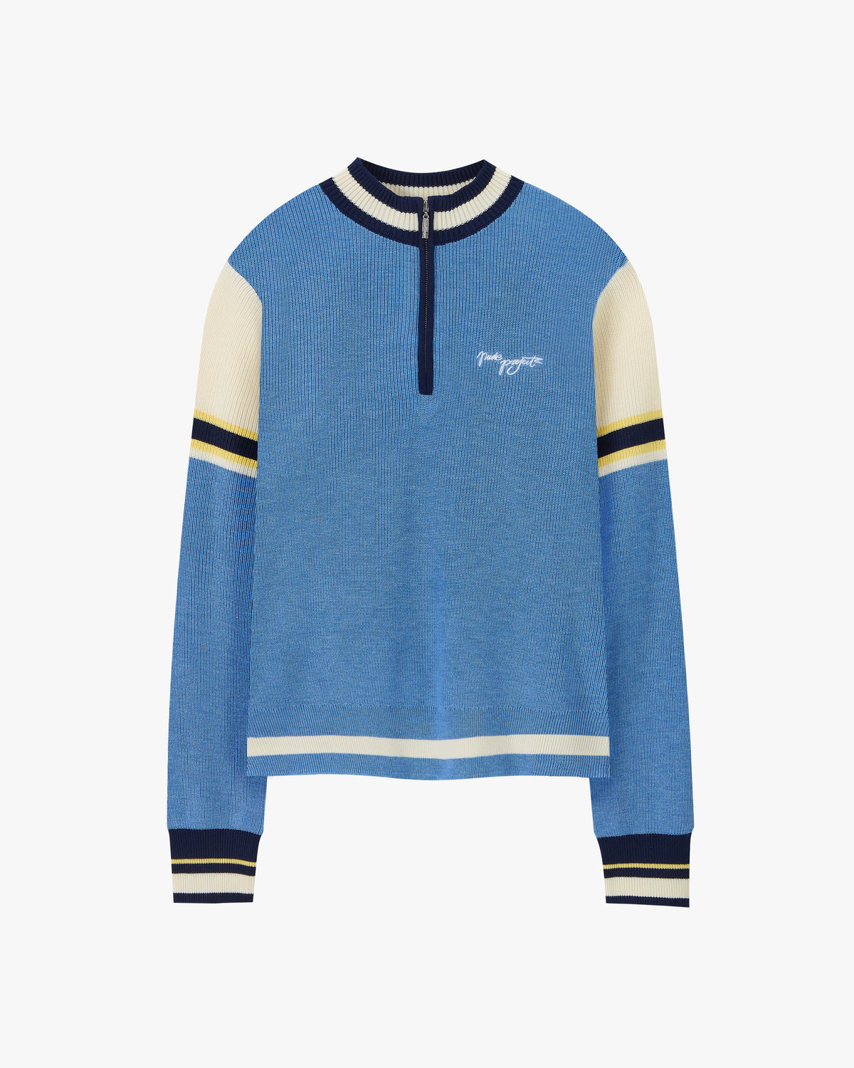 Senna Knit Quarter-Zip Blue