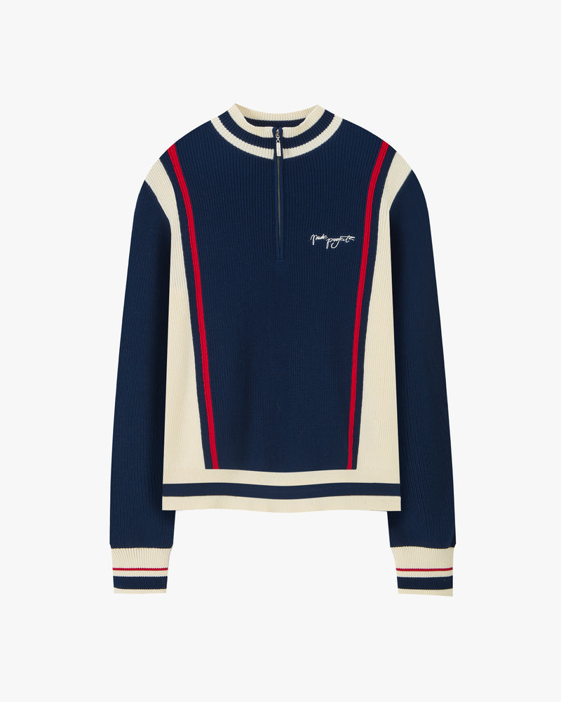 Senna Knit Quarter-Zip Navy