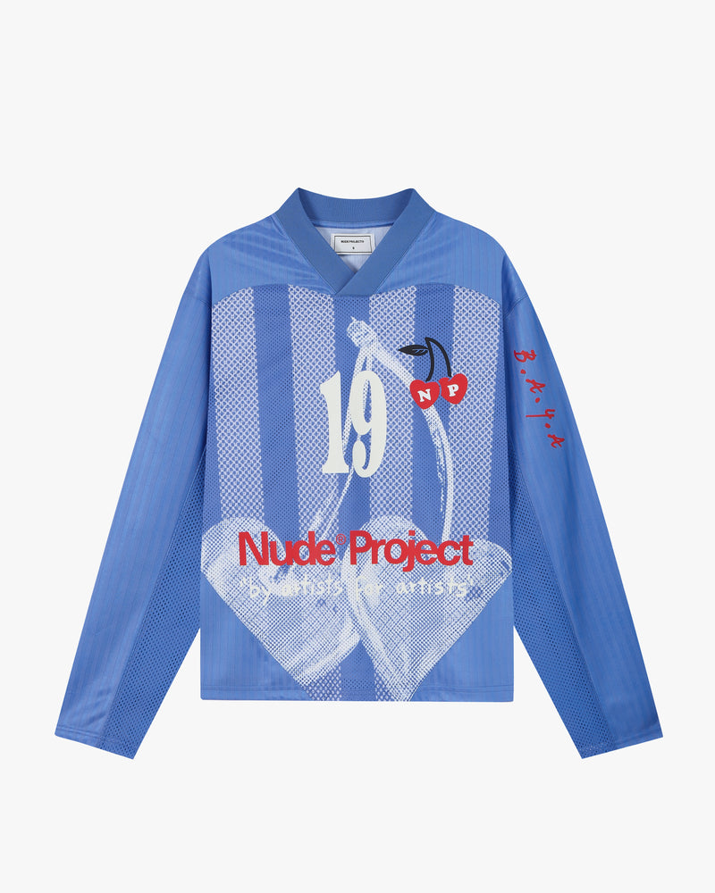Paolo Football Long-Sleeve Tee Blue