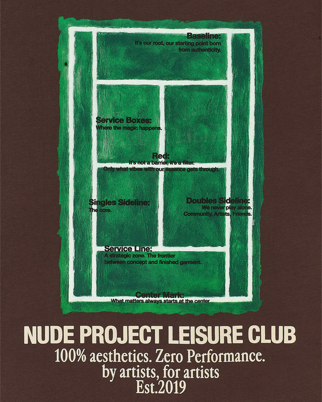 Court Tee Brown