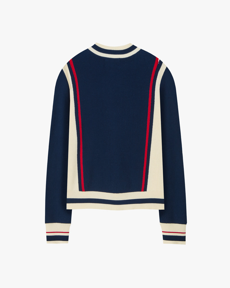 Senna Knit Quarter-Zip Navy